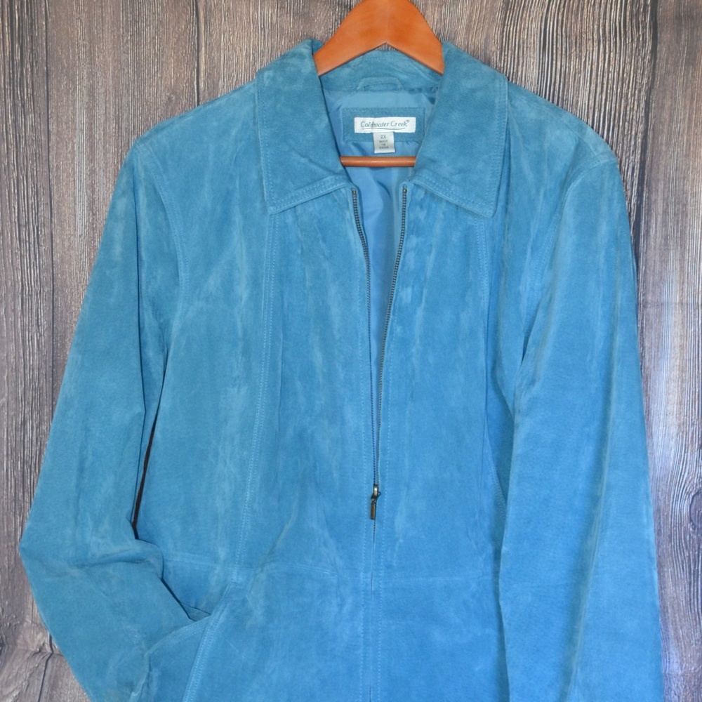 Light Blue Suede Coat